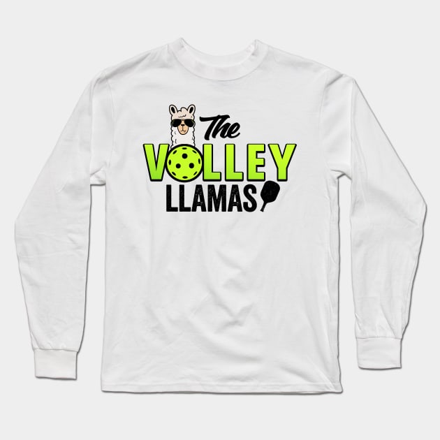 Pickleball Gifts The Volley Llamas funny Pickleball Shirt Long Sleeve T-Shirt by Mesyo